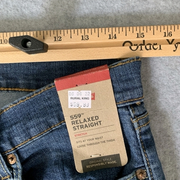 NWT Levi's 559 Jeans 30 x 30 Relaxed Straight Leg Stretch - Picture 9 of 16